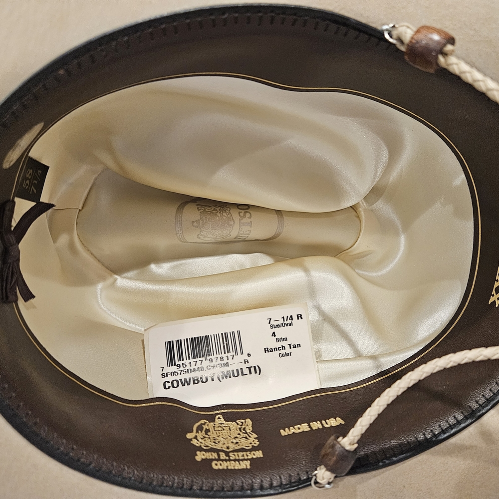 Stetson Retired Ranch Tan Western Cowboy Hat Size 7 1/4 XXXXX SF0575D440 - Picture 2 of 11